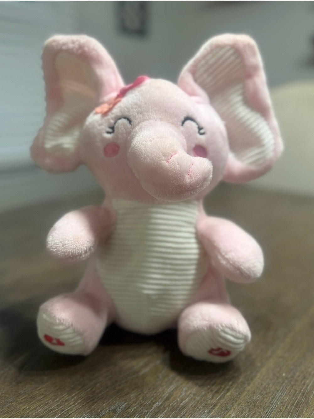 Peek-a-Boo Pink Elephant plush toy